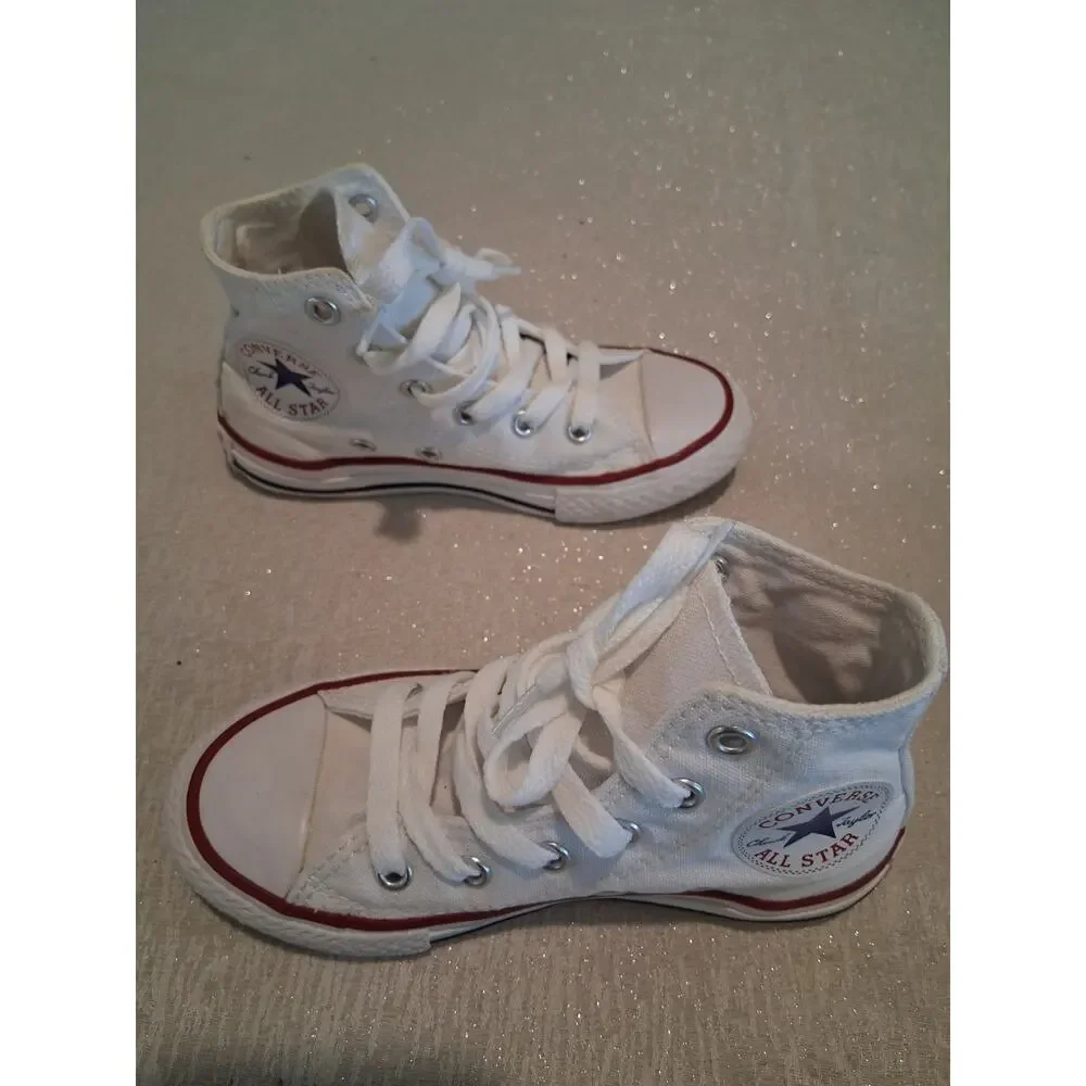 Converse Chuck Taylor All Star Kids Youth High Top Shoes Optical White 10.5